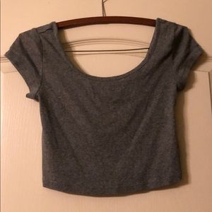 Grey crop top